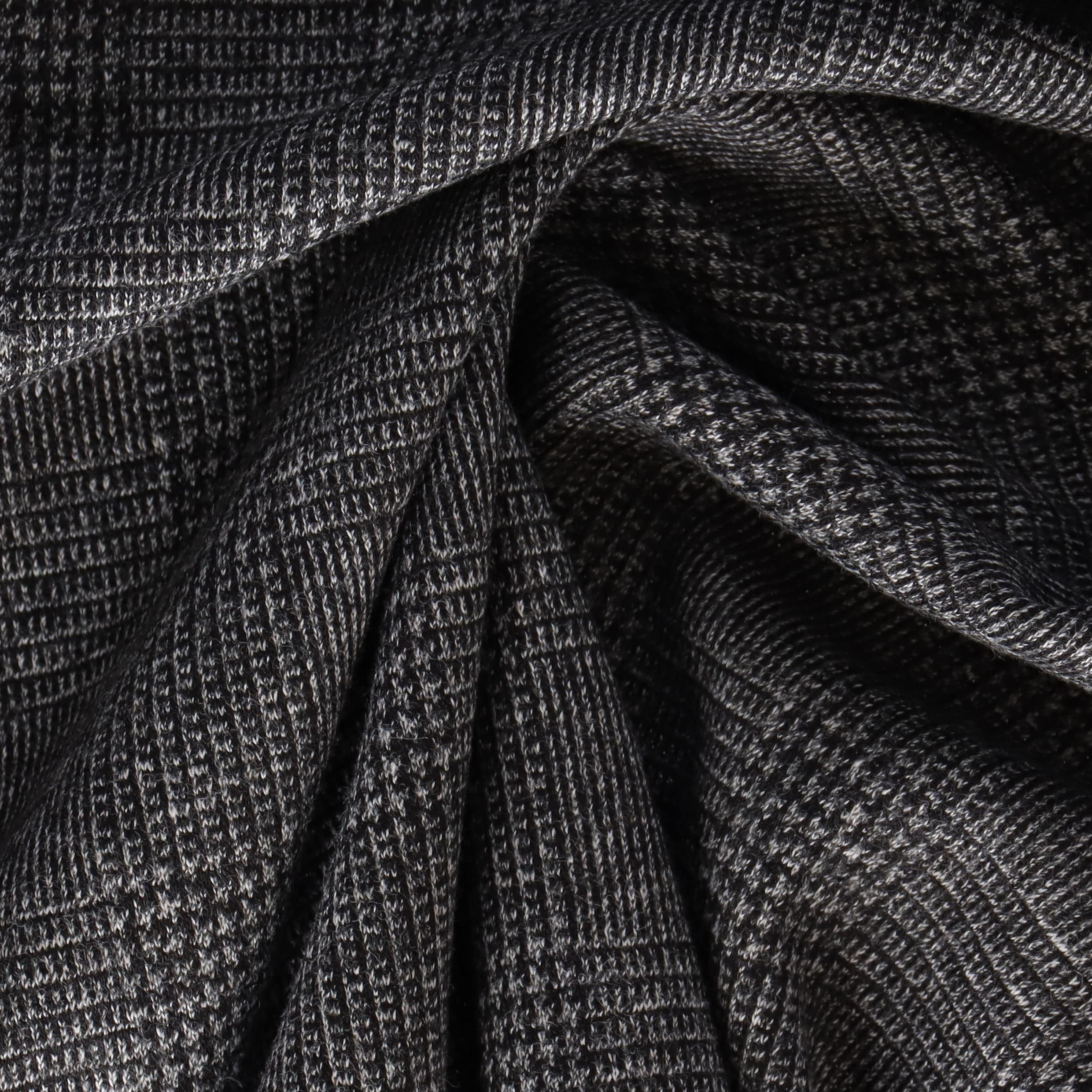 NEW WOOL/Cotton Mouline Jersey Glencheck