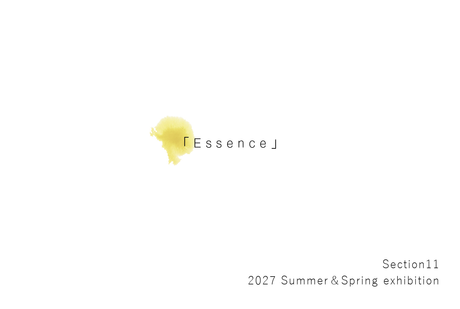Section11 2027 Summer & Spring Exhibition
